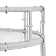 Silver Round Drinks Trolley
