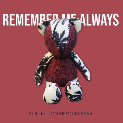 personalised memory bear made from old clothes. 